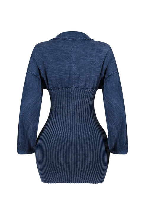 Natasha Mineral Washed Corset Mini Dress